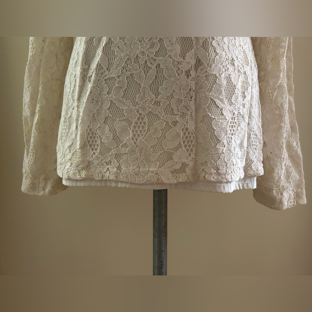 ❤️Pretty Michael Stars Ivory Lace Blouse - Picture 7 of 7